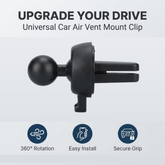 Universal Car Air Vent Mount Clip Base with 360 Degree Ball Head Adapter
