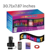 RGB LED Matrix Display Panel 30.71" × 7.87". Bluetooth APP Controlled Scrolling LED Sign Board with Remote & Power Adapter