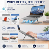 Adjustable Laptop Stand Foldable Portable Laptop & Tablet Holder