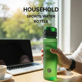 green sports water bottle