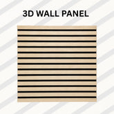 Acoustic Wood Slat 3D Wall Panel Natural Oak Finish