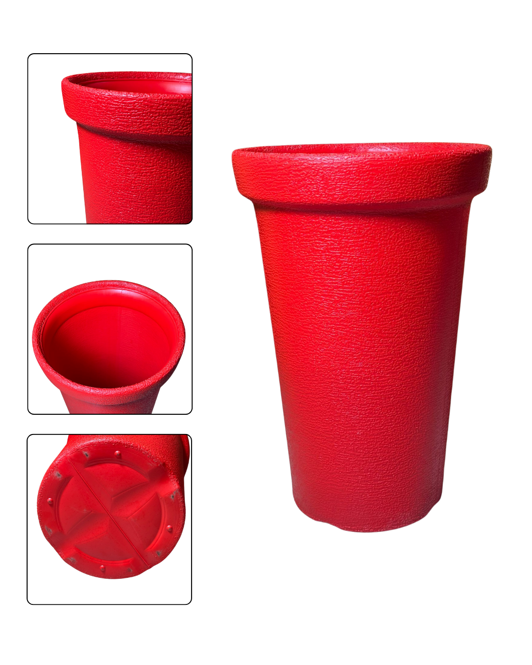 Plastic Flower Pots | 16 Inch Large | Premium Quality | Gamla for Decoration | Plastic Pots for Plants Indoor, Room, Terrace, Balcony & Gardens. | Plant Pots | Corner Decoration | Available In Green, Blue, White, Yellow, Red, Black & Grey Color.