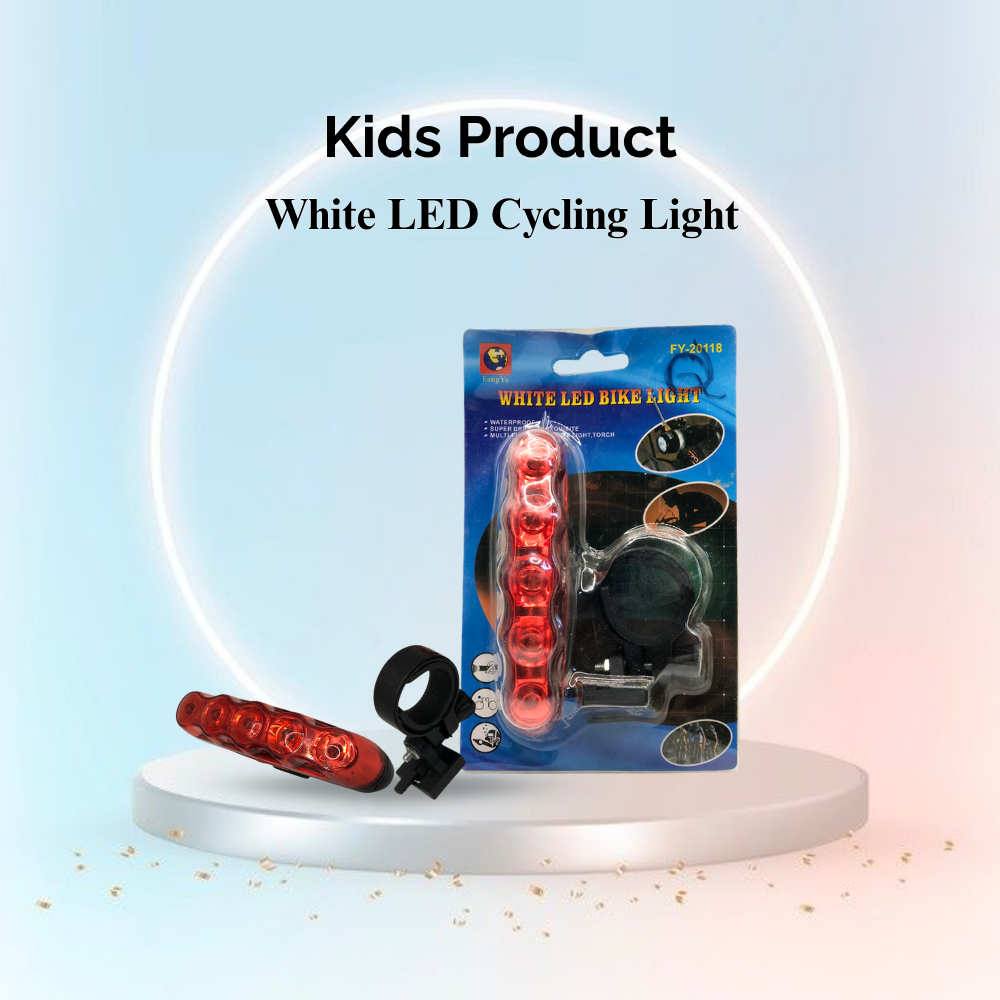 Bright White LED Cycling Light | Waterproof Bike Light with 5 LED Power Beam Torch Flashlight | Durable and Bright Bicycle Lights