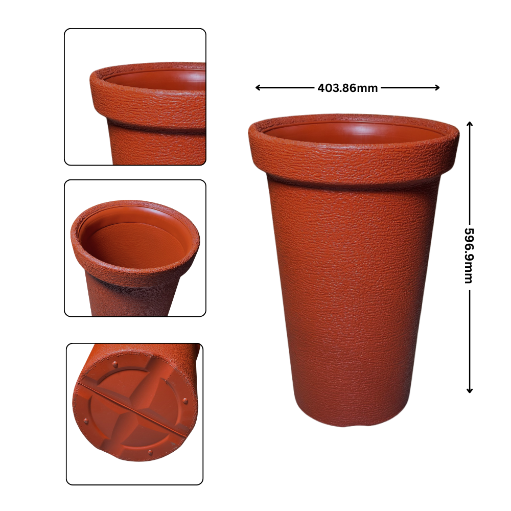 Plastic Flower Pots | Plant Pots | Premium Quality | Versatile Outdoor & Indoor Plant Containers | Gamla for Corner Decoration | Durable Pots for Plants, Nursery, Terrace, Balcony & Gardens | 16 Inch Large | Comes In Brown, Blue, Red, Green, Grey & Yellow