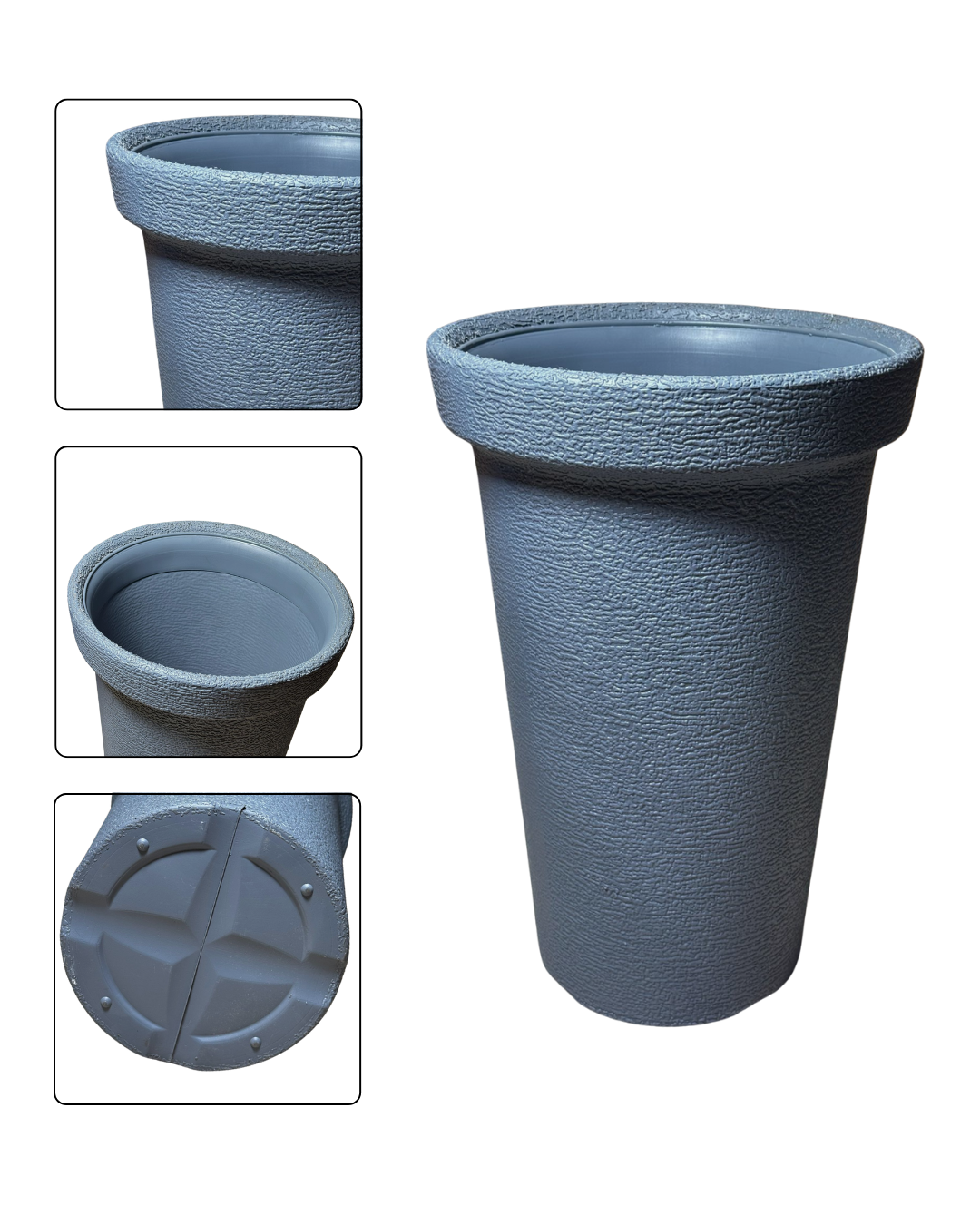 Plastic Flower Pots | 16 Inch Large | Premium Quality | Gamla for Decoration | Plastic Pots for Plants Indoor, Room, Terrace, Balcony & Gardens. | Plant Pots | Corner Decoration | Available In Green, Blue, White, Yellow, Red, Black & Grey Color.
