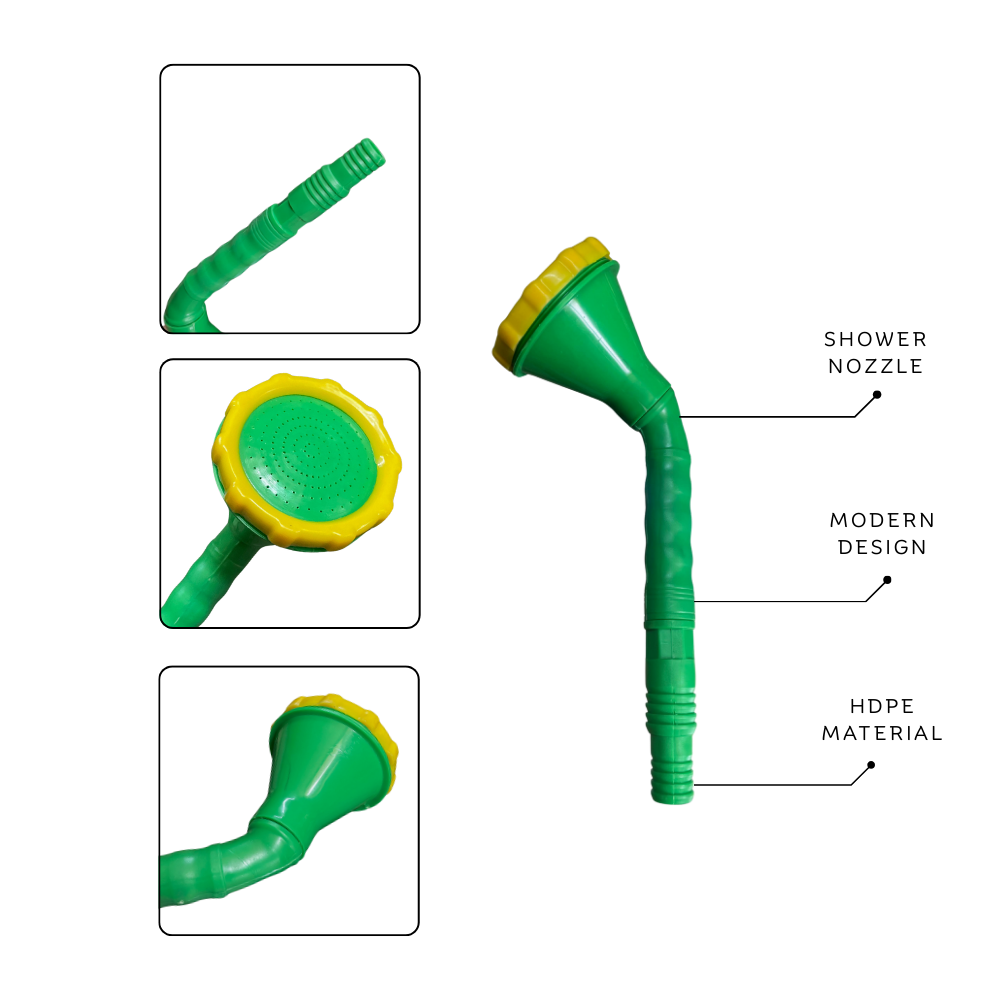 Pipe Shower Hose Pipe Rod, Sprinkler Head | Green Hose Nozzle Sprayer | HDPE Marlex Watering Wand | Gardening Shower & Durable Watering Tool for Plants & Cleaning | Explosion-Proof Showerhead | Available in Green Color