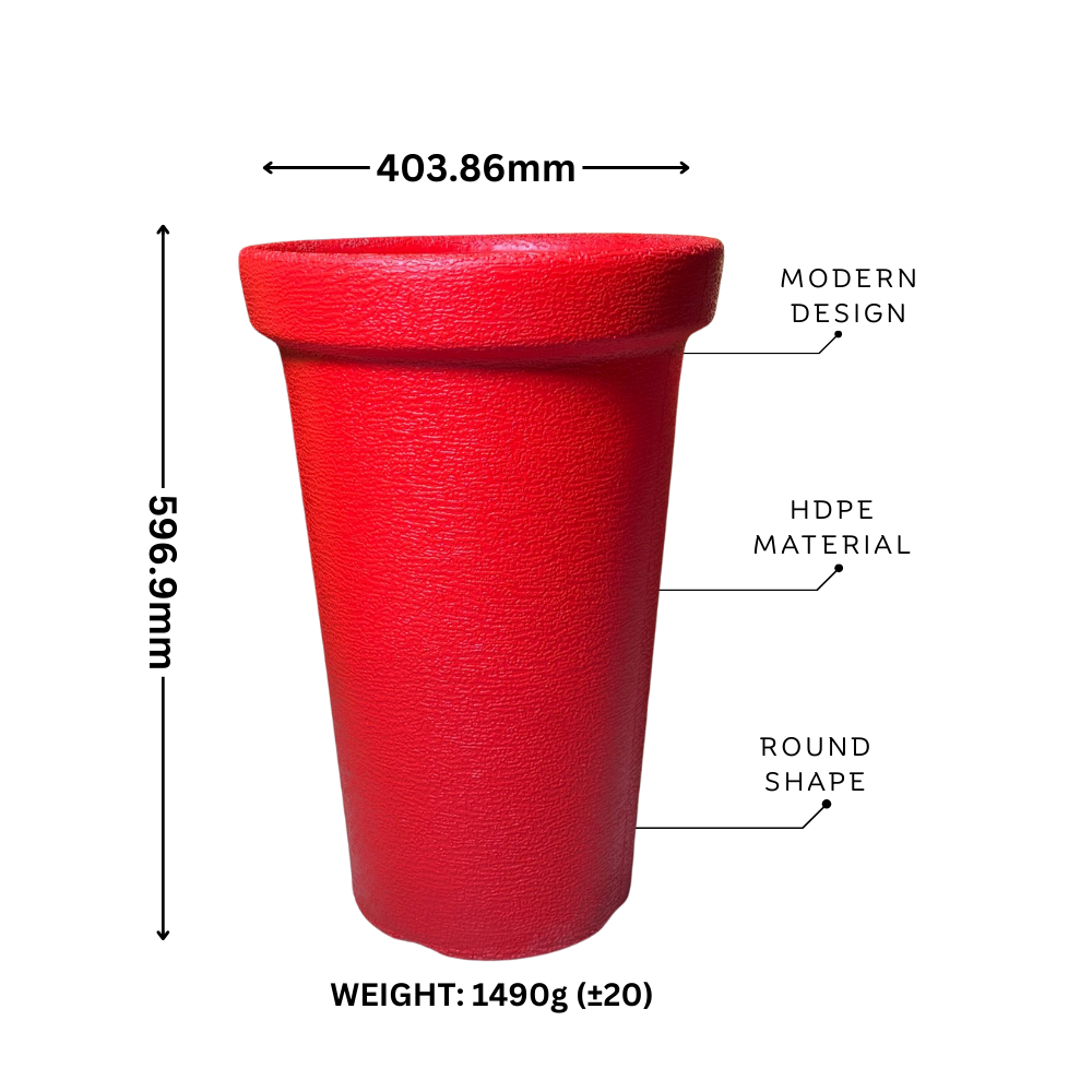 Plastic Flower Pots | Plant Pots | Premium Quality | Versatile Outdoor & Indoor Plant Containers | Gamla for Corner Decoration | Durable Pots for Plants, Nursery, Terrace, Balcony & Gardens | 16 Inch Large | Comes In Brown, Blue, Red, Green, Grey & Yellow