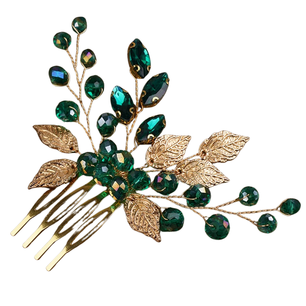 Bridal Wedding Hair Accessories, Green