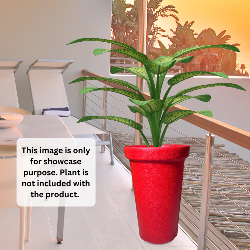 Plastic Flower Pots | Plant Pots | Premium Quality | Versatile Outdoor & Indoor Plant Containers | Gamla for Corner Decoration | Durable Pots for Plants, Nursery, Terrace, Balcony & Gardens | 16 Inch Large | Comes In Brown, Blue, Red, Green, Grey & Yellow