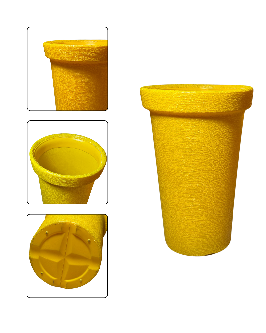 Plastic Flower Pots | 16 Inch Large | Premium Quality | Gamla for Decoration | Plastic Pots for Plants Indoor, Room, Terrace, Balcony & Gardens. | Plant Pots | Corner Decoration | Available In Green, Blue, White, Yellow, Red, Black & Grey Color.