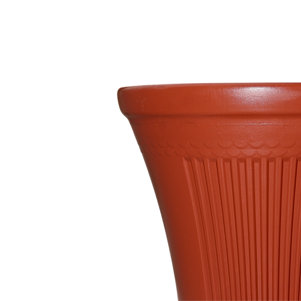 Plastic Flower Pot | Durable Plant Pots | Premium Quality Gamla for Decoration | Versatile Outdoor & Indoor Plant Containers for Flowers, Room, Terrace, Nursery, Balcony & Gardens | Corner Decoration Items | Brown Color | 18 Inch