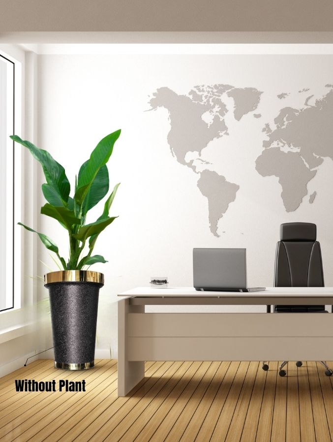 Corner Flower pot (Metal Ring Neck)