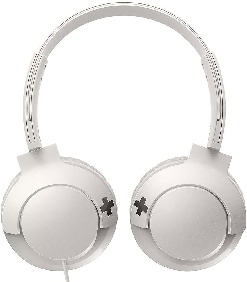Philips Bass+ Headphones with Microphone (Noise Isolating, Flat Folding)