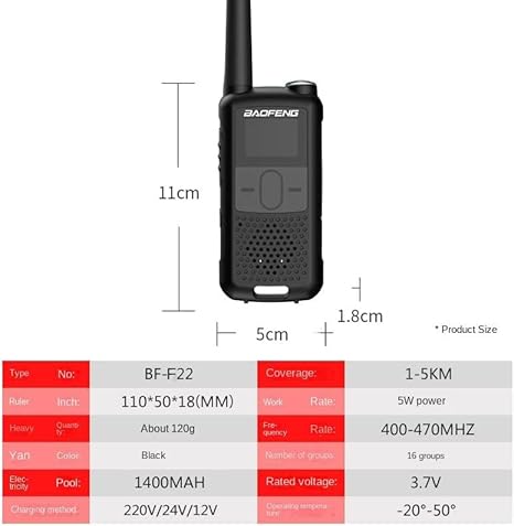BAOFENG Long Range Two-Way Walkie Talkie