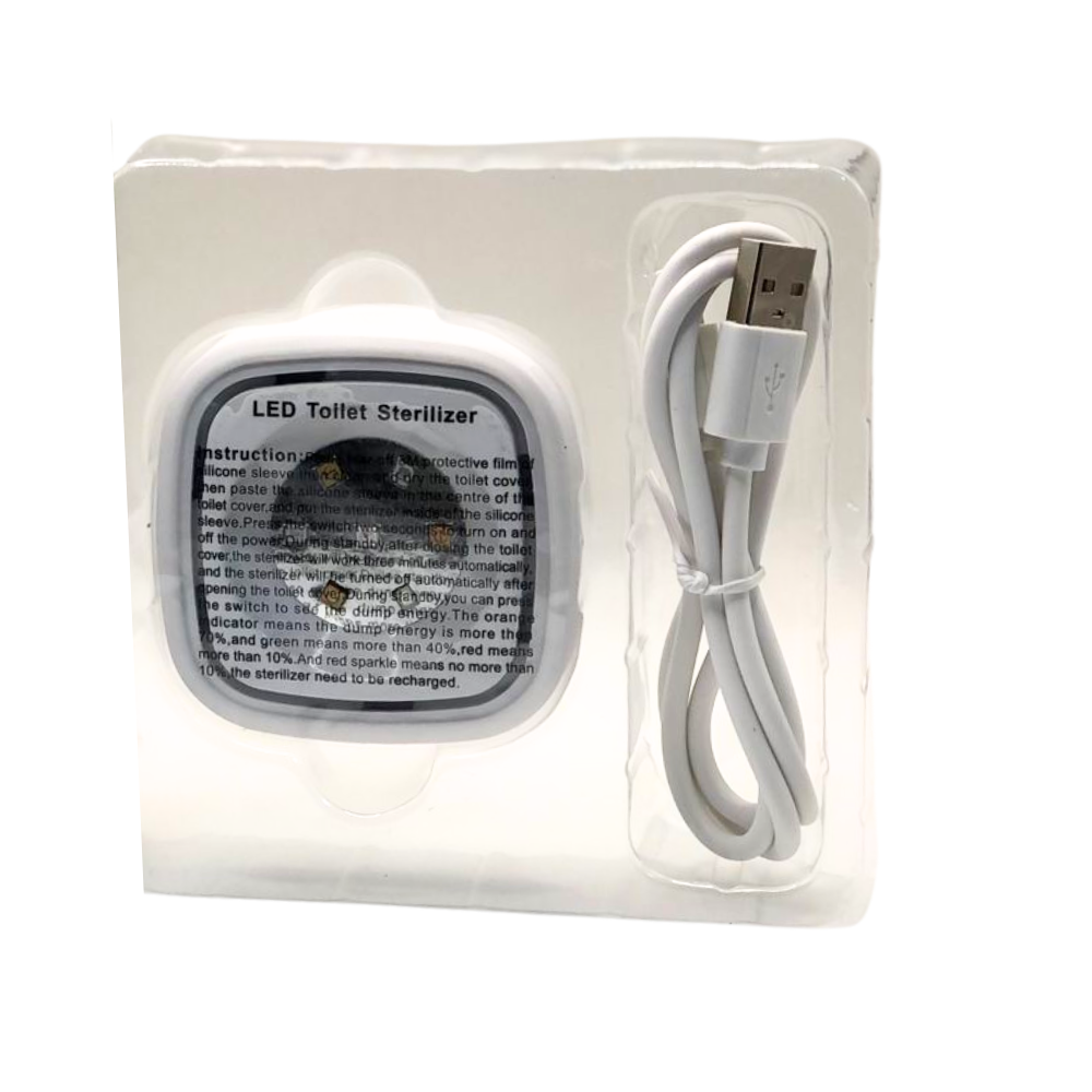 UV-C LED Toilet Sterilizer | 99% Sterilization Rate & 3-Minute Fast Clean | Rechargeable, Battery-Operated Solution to Remove Peculiar Smell and Provide Health for Your Family