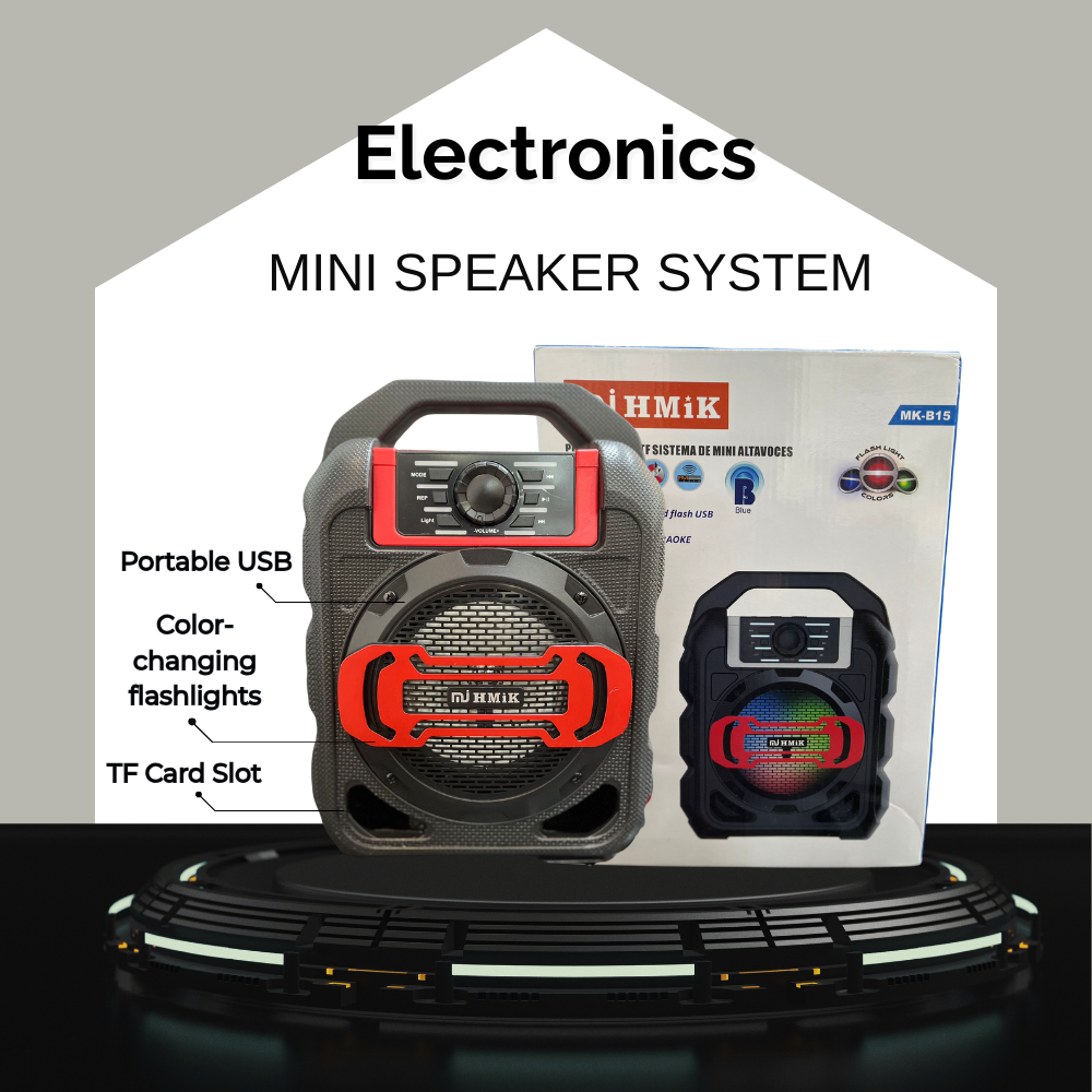 Portable USB Speaker | Faster Bluetooth Mini Gaming Speaker with Handle | Super Loud LED Lighting Stereo Subwoofer | FM Radio & Color Changing Flashlights | Rechargeable & Compatible with USB | Wireless Karaoke Machine System for Kids, Adults & Party