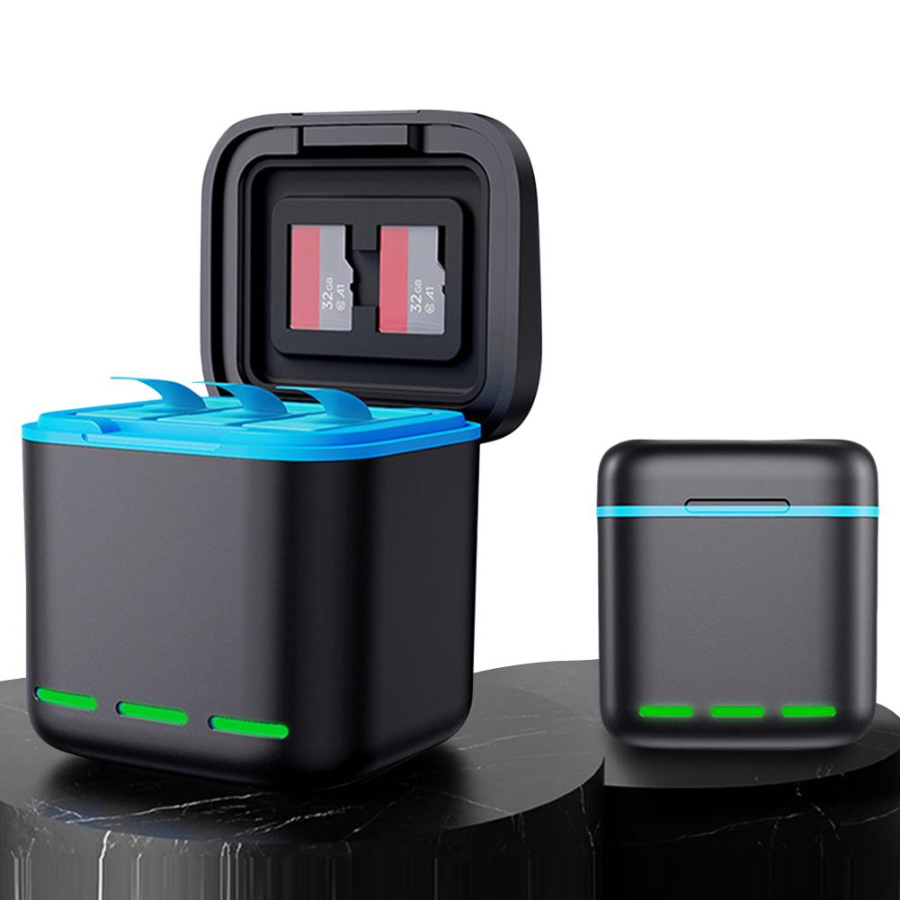 3-Channel Battery Charger Battery Charger Station with Type C Cable