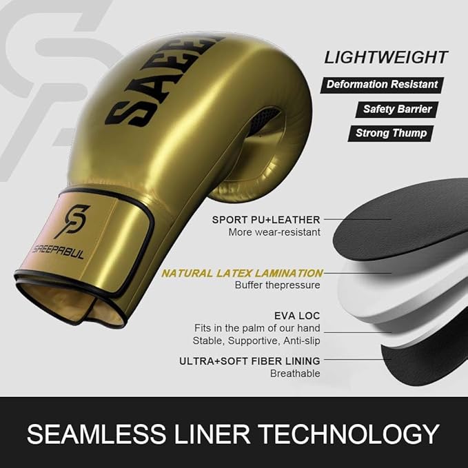 Premium Gold Professsional Boxing Gloves