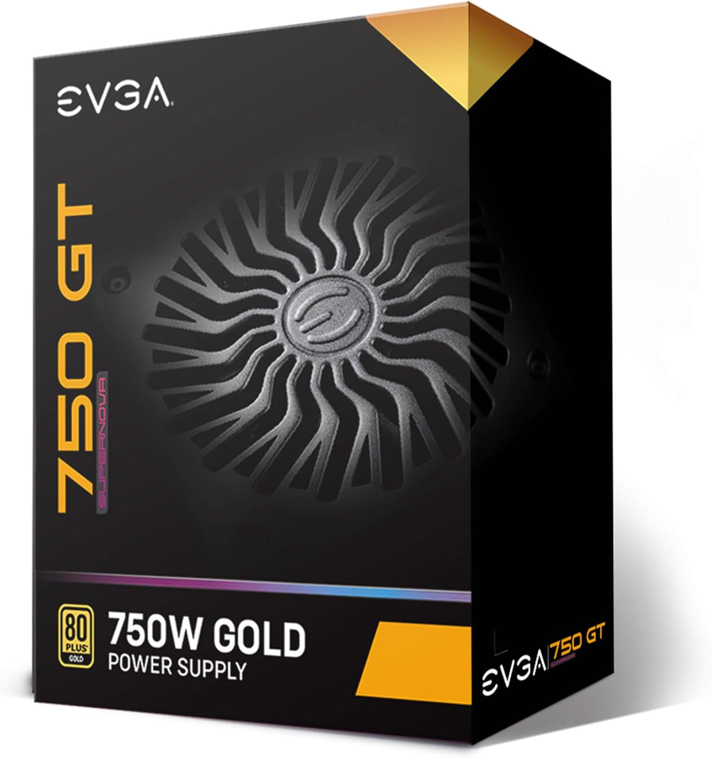 EVGA SuperNOVA 750 GT 750W Power Supply – 80 Plus Gold, Fully Modular, Auto ECO Mode, Compact 150mm, 7-Year Warranty