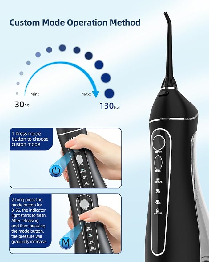 Mornwell Water Flosser with 200ML Capacity Professional Cordless Dental Oral Irrigator