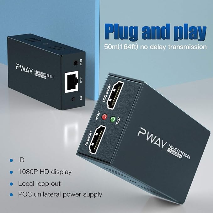 PWAYTEK HDMI Over Ethernet Extender
