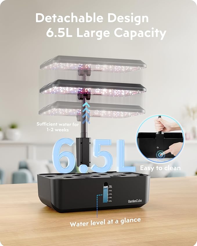 Hydroponics Growing System Indoor Garden: 12 pods 6.5L