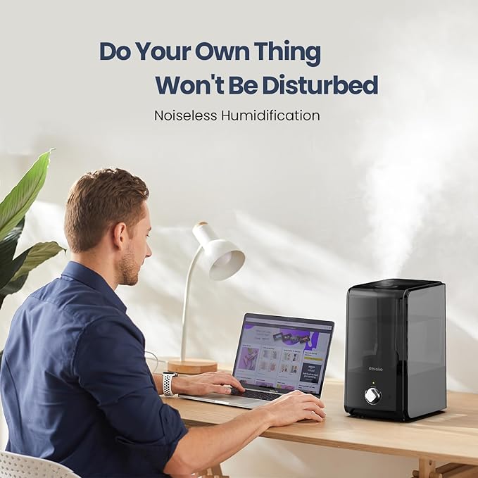 RBIOKO Large Capacity Humidifier – 45H Powerful Mist
