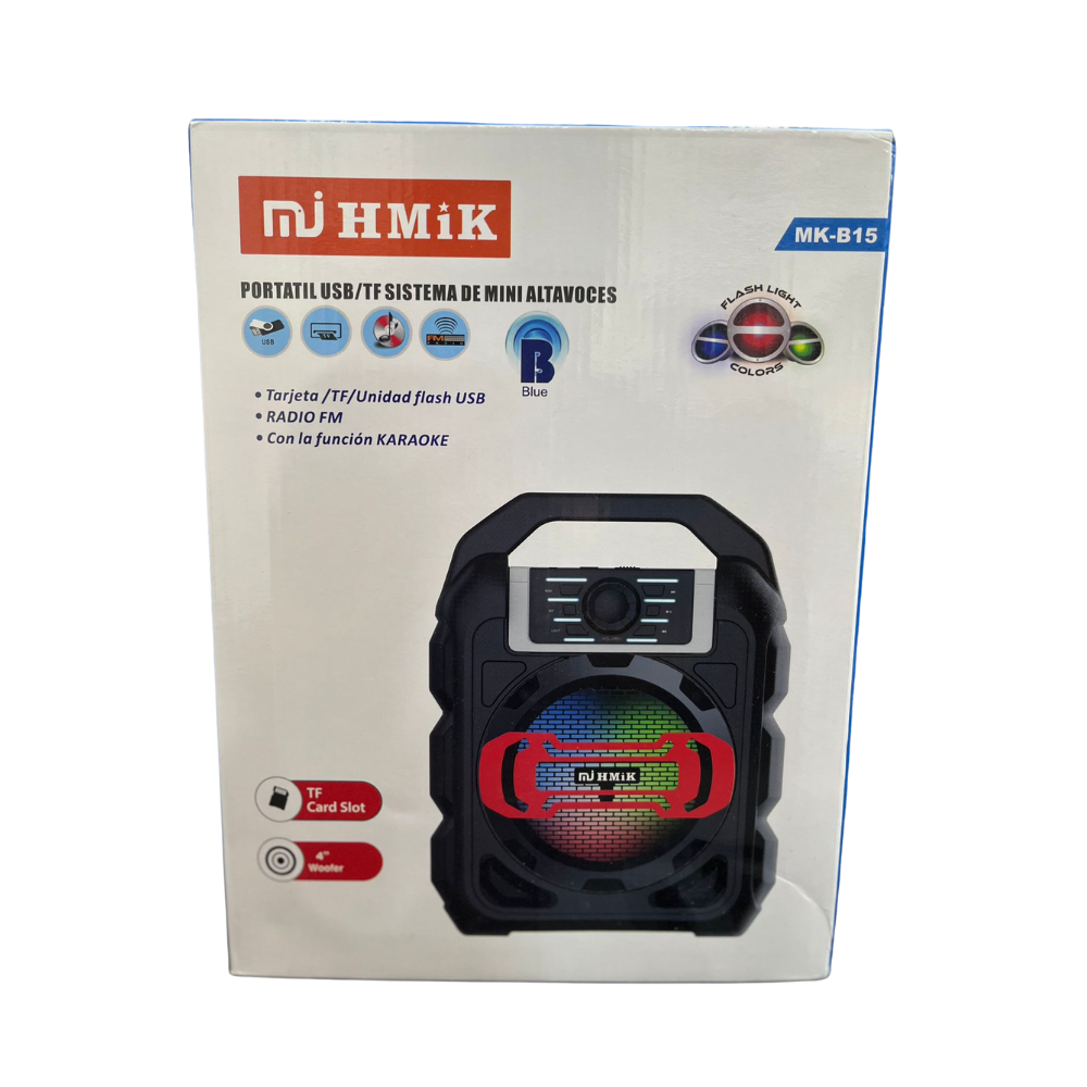 Portable USB Speaker | Faster Bluetooth Mini Gaming Speaker with Handle | Super Loud LED Lighting Stereo Subwoofer | FM Radio & Color Changing Flashlights | Rechargeable & Compatible with USB | Wireless Karaoke Machine System for Kids, Adults & Party
