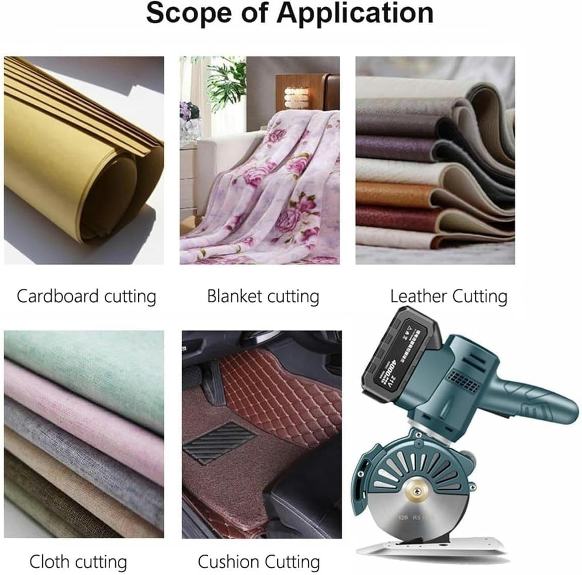 Geniune & OrginalFabric Cutting Machine Electric Round Scissors Cutter