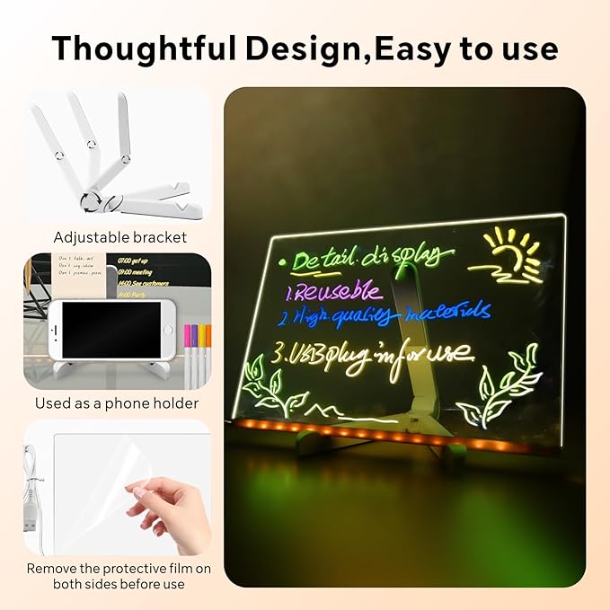 LED Note Board Warm Lights