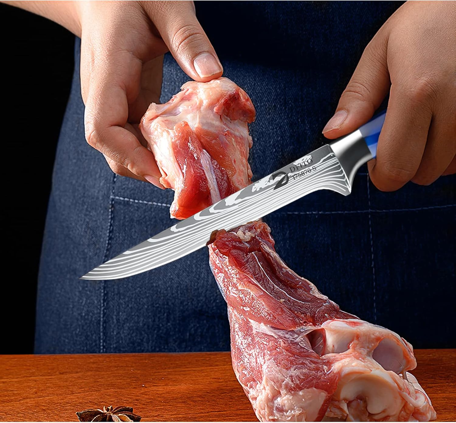 Dfito Chef Knife Sets with Roll Bag, 9 Pieces Professional Knife Set