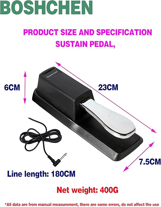 🎹 Universal Piano Sustain Pedal with 6.35mm Jack Plug – 1.6m Cable