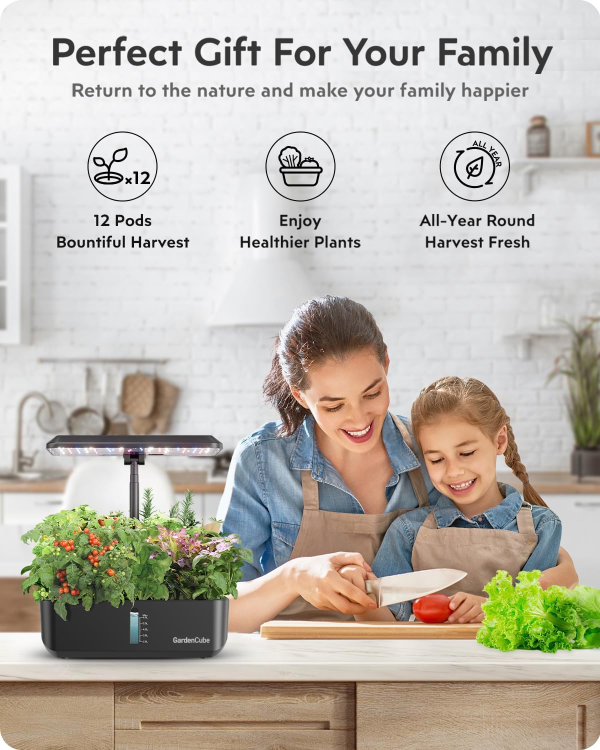 Hydroponics Growing System Indoor Garden: 12 pods 6.5L