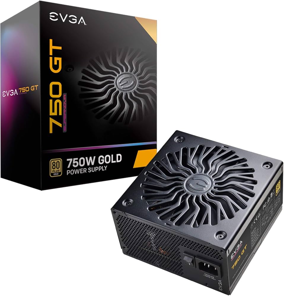 EVGA SuperNOVA 750 GT 750W Power Supply – 80 Plus Gold, Fully Modular, Auto ECO Mode, Compact 150mm, 7-Year Warranty
