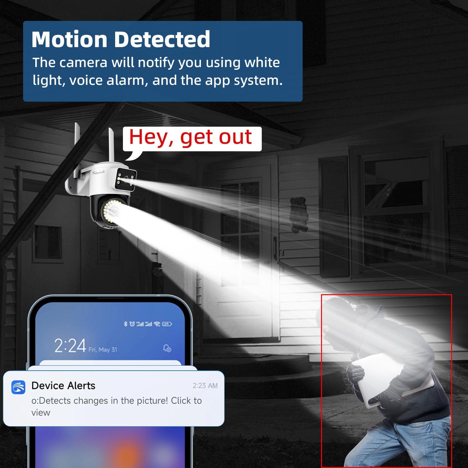Dual Lens WiFi Outdoor Security Camera