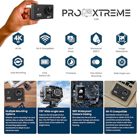 4K30FPS Action Camera Vision 3 UHD