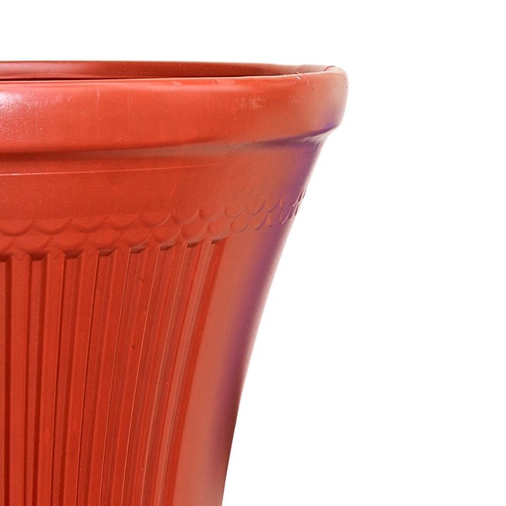 Plastic Flower Pot | Premium Quality Gamla for Decoration | Plastic Pots for Plants Indoor, Room, Terrace, Balcony & Gardens. | Plant Pots | Corner Decoration Items | Available In Brown Color.