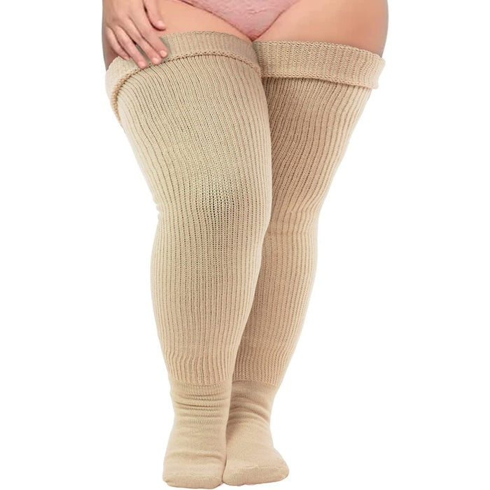 Coufal Thigh High brown Socks