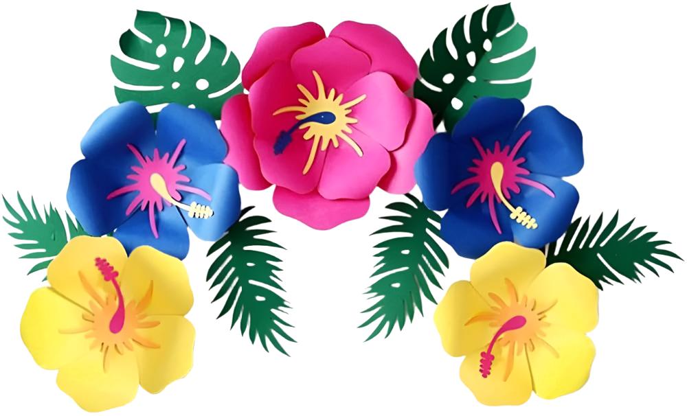 8Pcs Hawaiian Hibiscus flowers