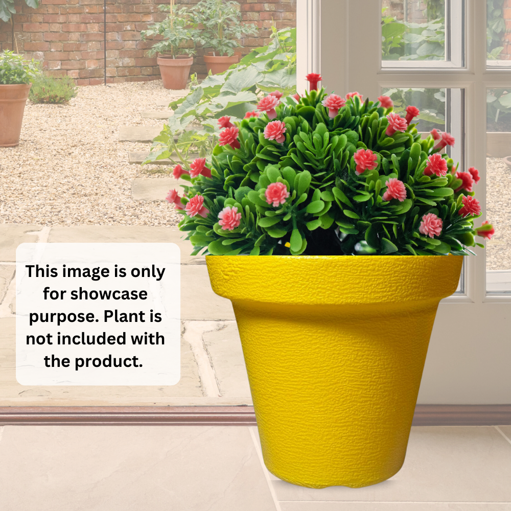 Plastic Flower Pots | Versatile Outdoor & Indoor Plant Containers | Premium Quality | Gamla for Decoration | Durable Plastic Plant Pots for Nursery, Room, Terrace, Balcony & Gardens | 16 Inch Small | Comes In Brown, Red, Blue, Grey, Green & Yellow