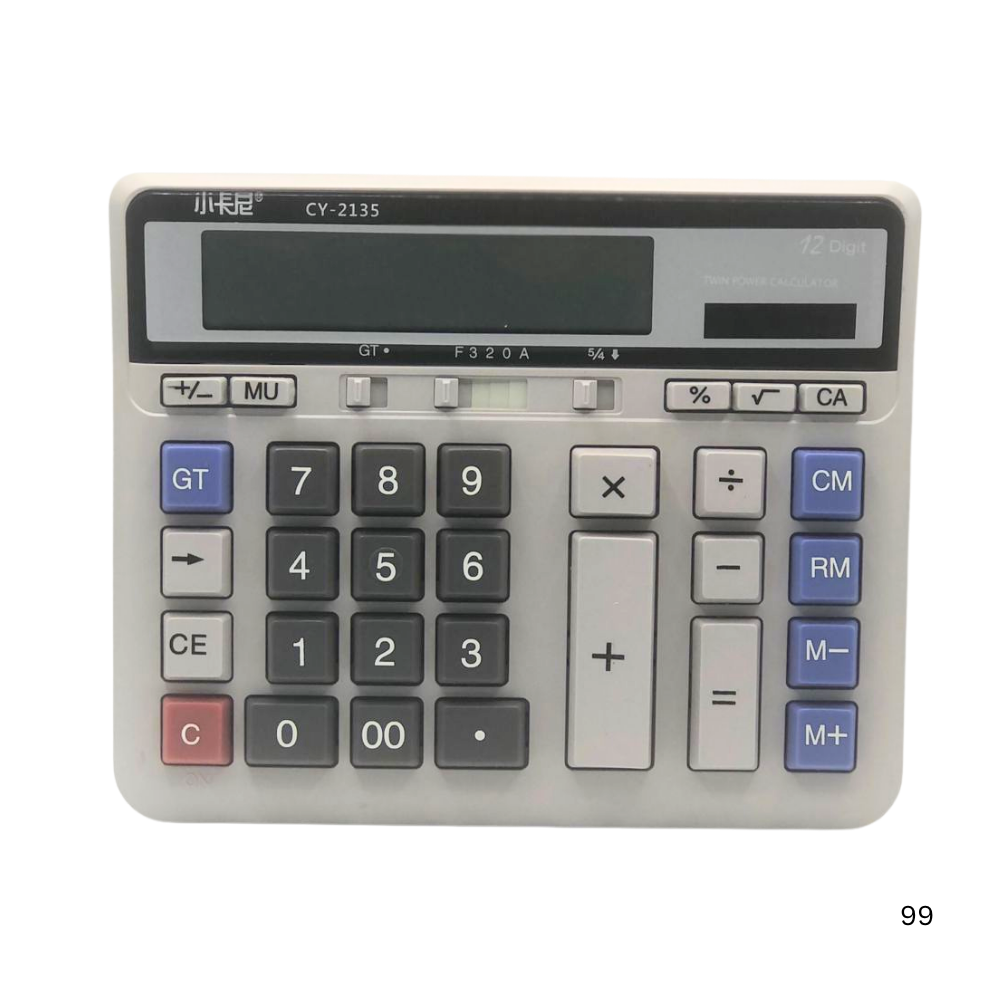 Electronic Desktop Calculator | Office Calculator with Large Display & Big Buttons | Financial Accounting Counter | Handheld Scientific Standard Calculator | Solar + Battery Powered for Easy Counting & Calculations