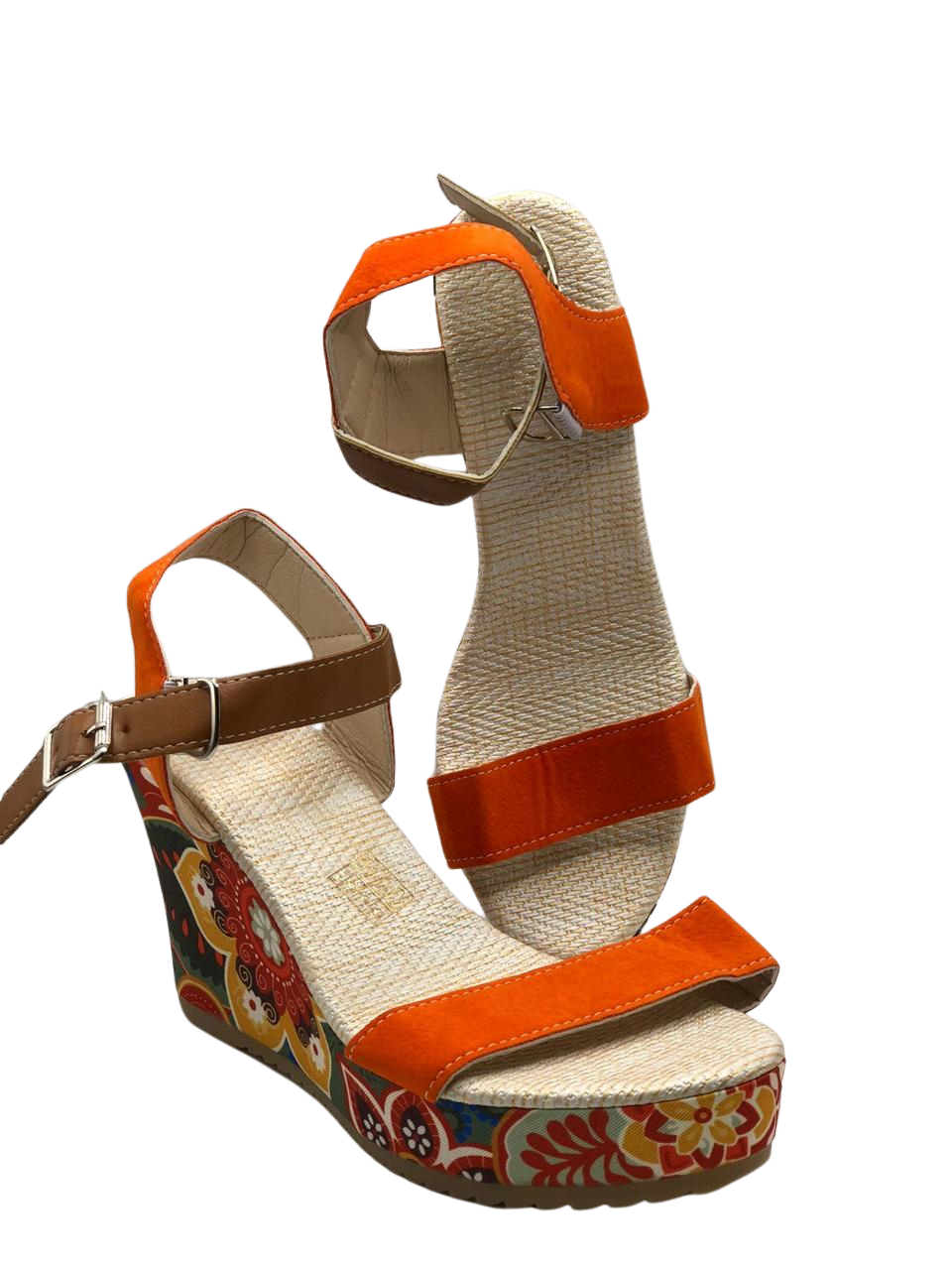 Ankle Strap Vibrant Orange Sandals