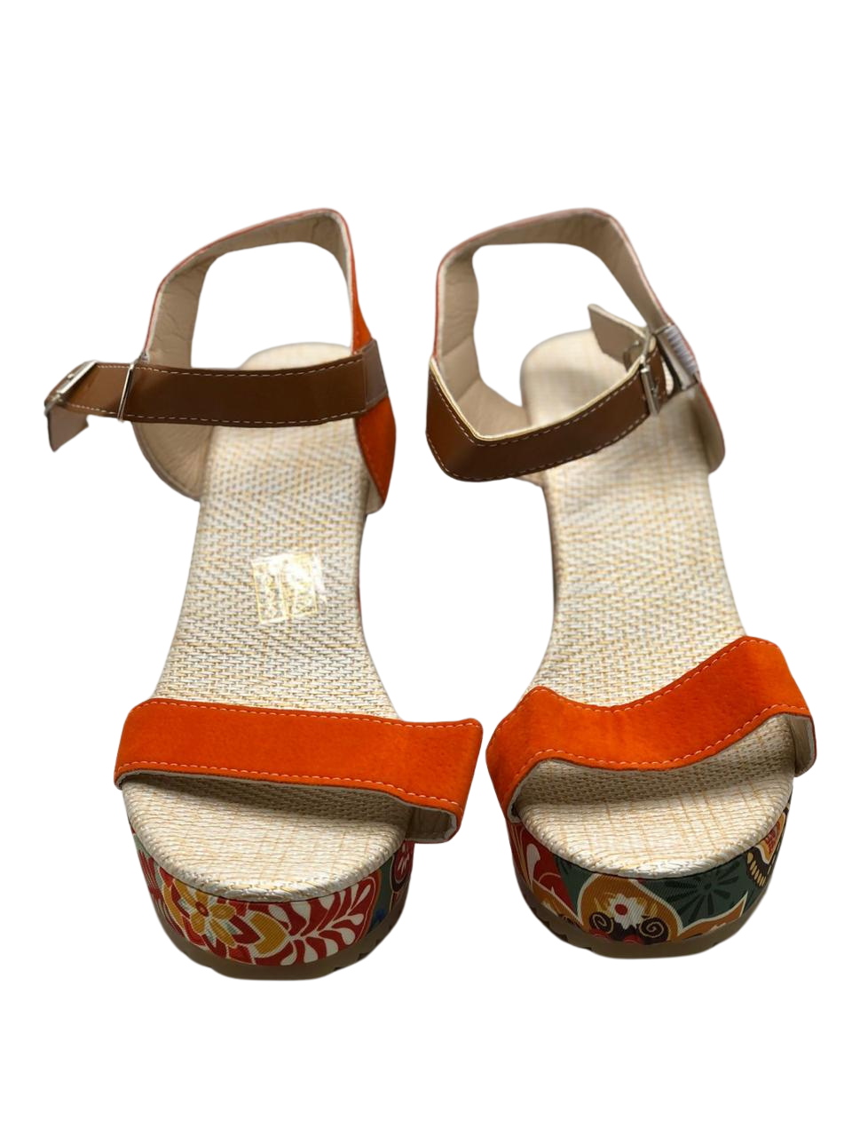 Ankle Strap Vibrant Orange Sandals