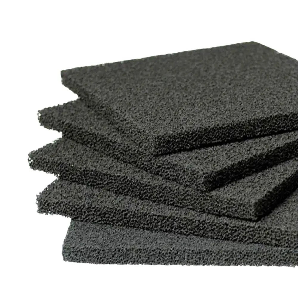 Stack of black sponge pads
