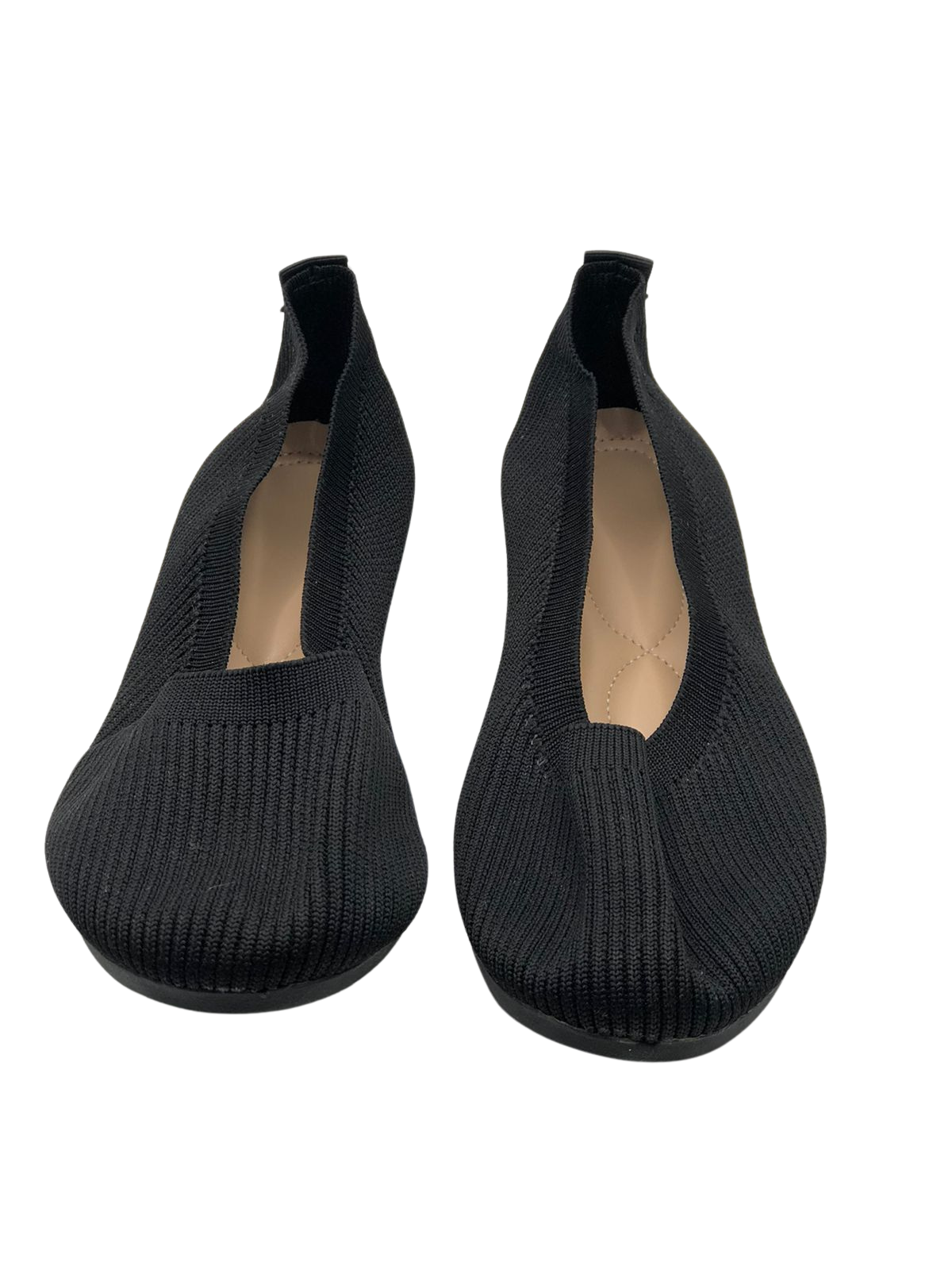 Black Knit Split-Toe Shoes