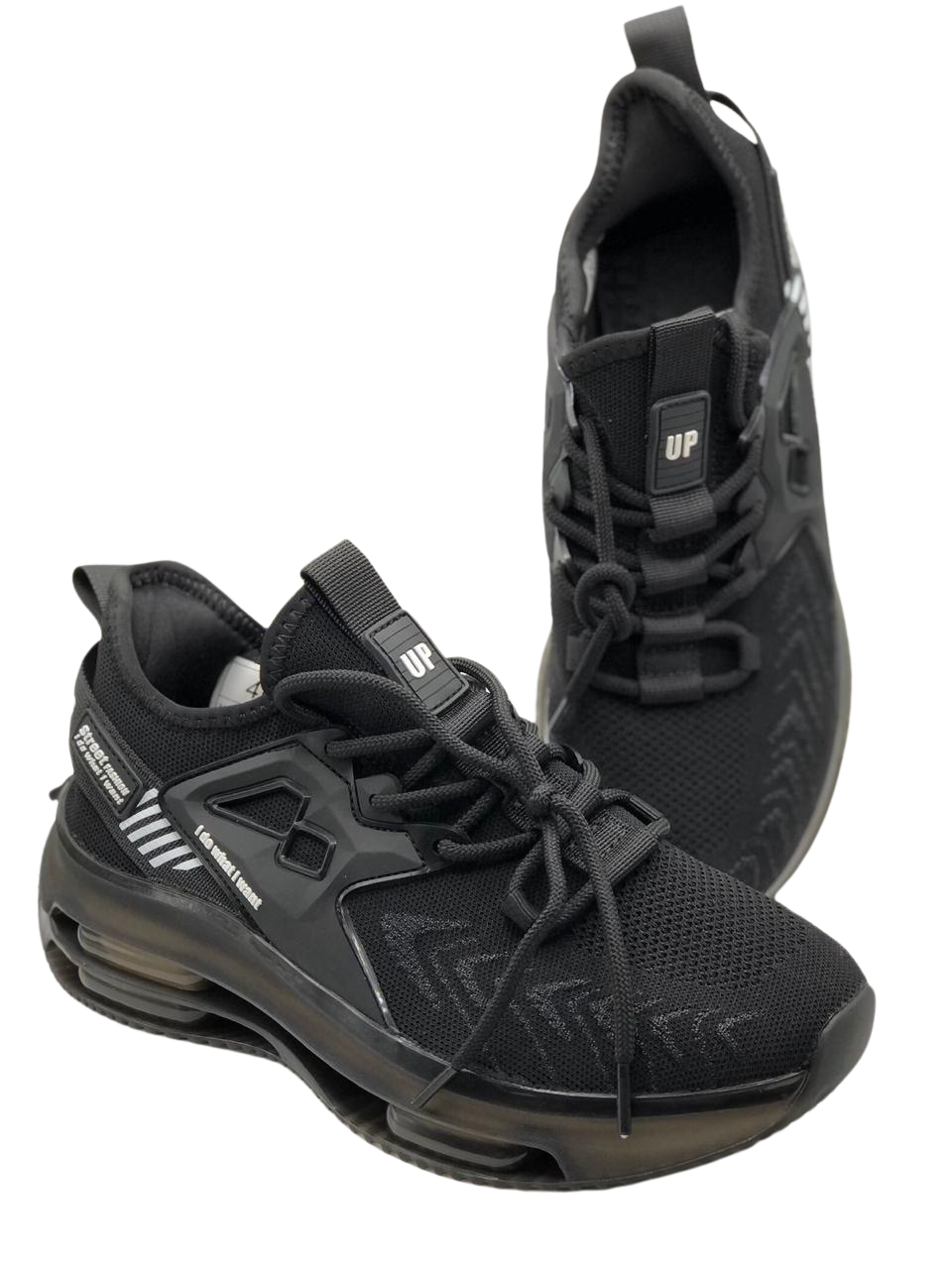 Black Mesh Athletic Shoes