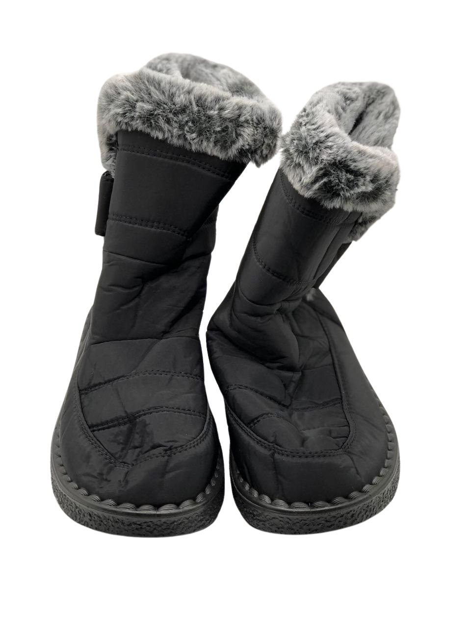 Black Winter Boots Faux Fur Lining