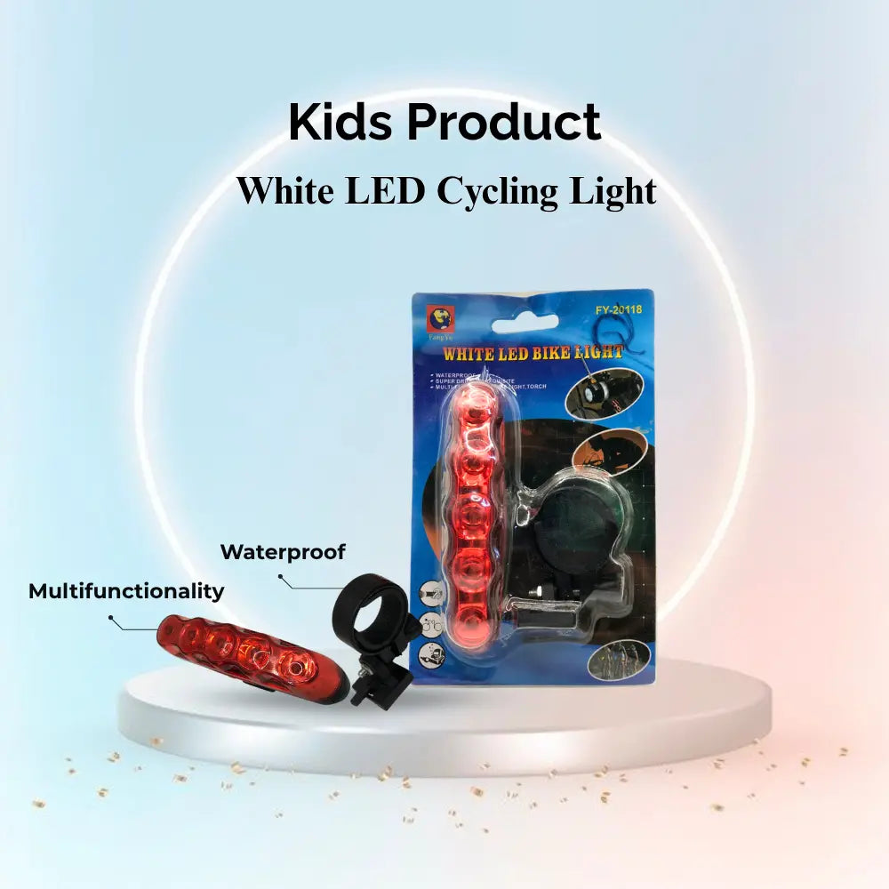 White LED cycling light with packaging
