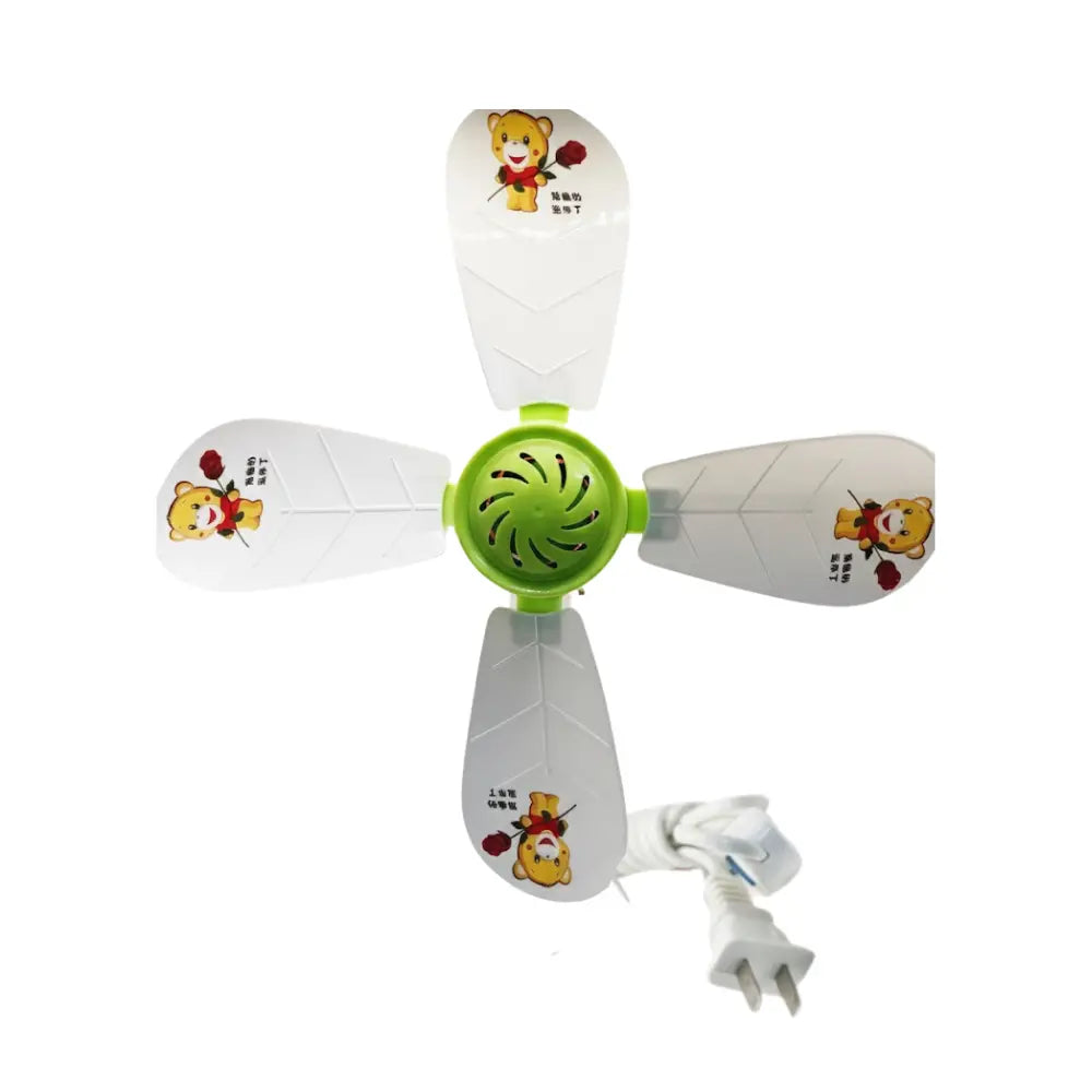 Flower designed mini fan with cartoon character 