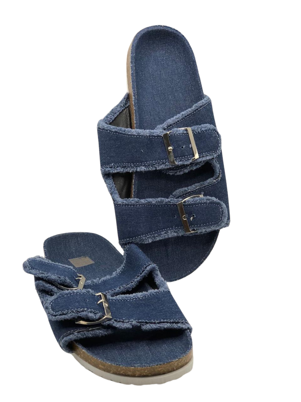 Denim Buckle Strap Chappals